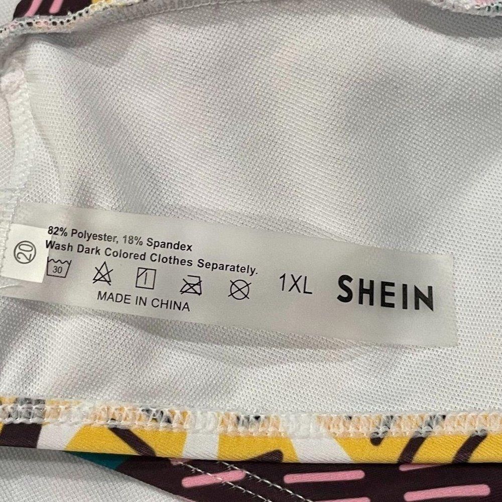 Shein Off The Shoulder Tropical Print Bikini Swims - Picture 6 of 6